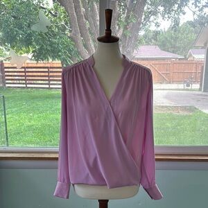 INC INTERNATIONAL CONCEPTS PINK LONG SLEEVE ELEGANT BLOUSE SHIRT